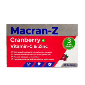 Macran-Z Softgels – Cranberry, Vitamin C ,and Zinc